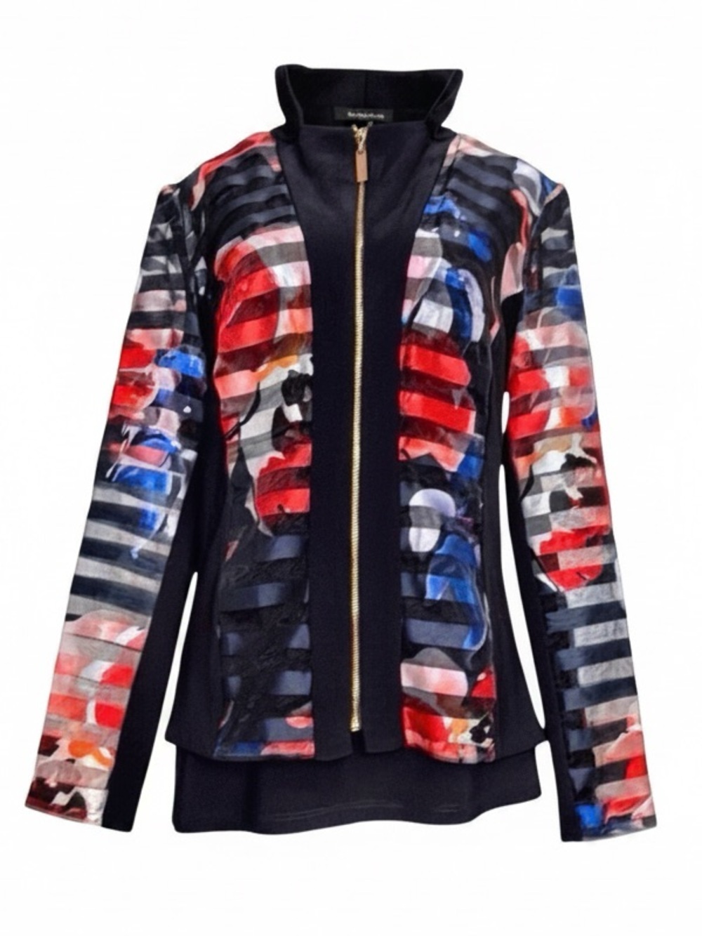 Frank Lyman Design Art-Print Jacket | Women’s Size 6 | Statement Abstract Print